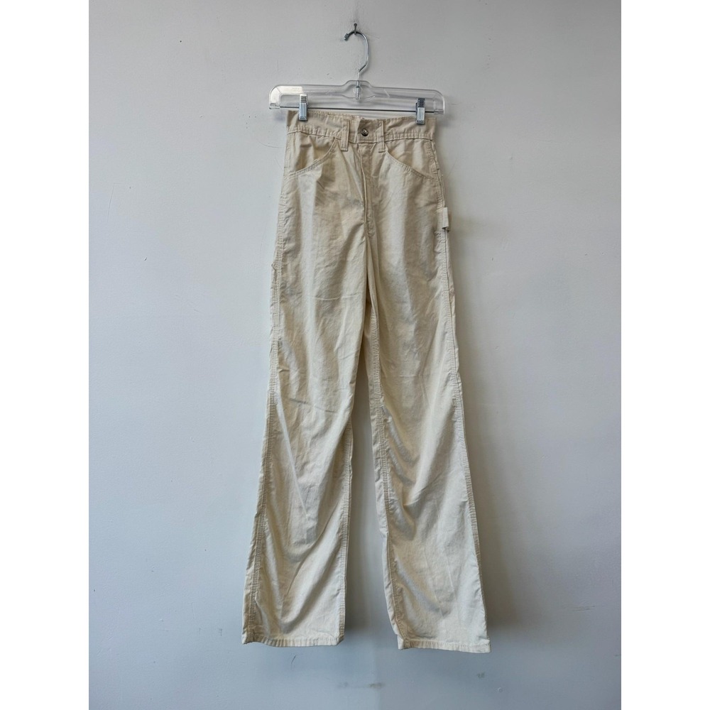 Alexander Bros Pants Womens XS Beige Carpenter Straight Leg‎ Denim Workwear